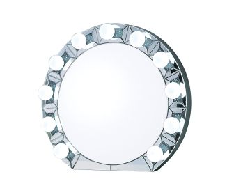 Noralie Mirrored & Faux Diamonds Accent Mirror (Assembled)