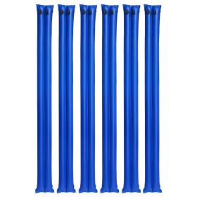 Pool Cover Water Bags, 6 Packs 8 Ft, Double Chamber Pool Cover Water Tubes, 0.4mm Thick PVC Bags Weights with Leakproof Screw Cap