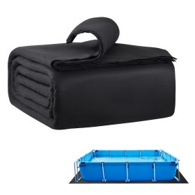 Rectangle Pool Liner Pad, 16 x 32 ft Pool Liner Pad for Above Ground Swimming Pools, Extra-Thick Pool Mat, Prevents Punctures