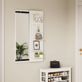 47.6 x 15.7 inch multi-functional design panel wall-mounted full-length mirror, space-saving