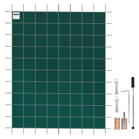 Inground Pool Safety Cover, 20 ft x 42 ft Rectangular Winter Pool Cover, Triple Stitched, High Strength Mesh PP Material with Good Rain Permeabil