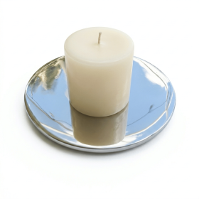 Multi-Purpose Round Candle Holder and Coaster - Elegant Eco-Friendly Recycled Aluminum Modern Home Decor Accent Piece