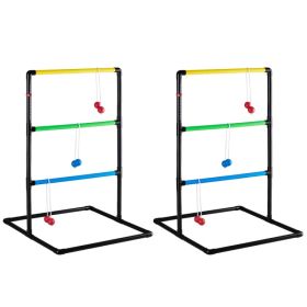 The Ladder Ball And Golf Throwing Ball Set Is Used For The Ladder Throwing Game And Includes 6 Balls, A Scoring Board And A Portable Bag. (Option: BLACK)