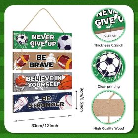 1 pc Rugby wooden home crafts, doorplate pendants, party and festival plaques, sign decorations, paintings (Color: 9)
