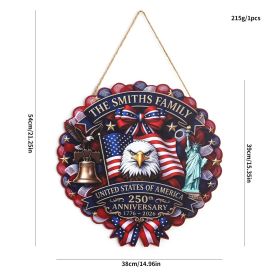 1PC Wooden tags for Independence Day, patriotic American homes, rural areas, wooden walls, door decorations, wooden crafts (Color: 127, size: 30*30*0.5cm)