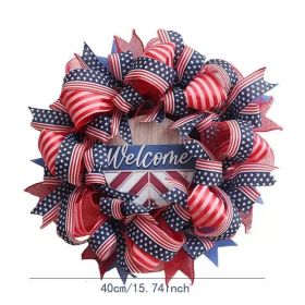 1PC Wooden tags for Independence Day, patriotic American homes, rural areas, wooden walls, door decorations, wooden crafts (Color: 128, size: 40*40*0.5cm)