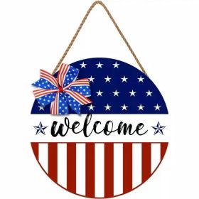 1PC Wooden tags for Independence Day, patriotic American homes, rural areas, wooden walls, door decorations, wooden crafts (Color: 131, size: 20*20*0.5cm)