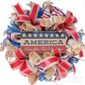 1PC Wooden tags for Independence Day, patriotic American homes, rural areas, wooden walls, door decorations, wooden crafts (Color: 84, size: 30*30*0.5cm)