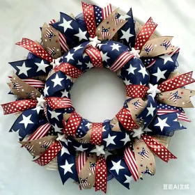 1PC Wooden tags for Independence Day, patriotic American homes, rural areas, wooden walls, door decorations, wooden crafts (Color: 113, size: 40*40*0.5cm)