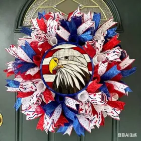 1PC Wooden tags for Independence Day, patriotic American homes, rural areas, wooden walls, door decorations, wooden crafts (Color: 114, size: 20*20*0.5cm)