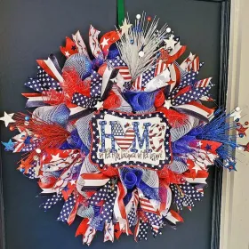 1PC Wooden tags for Independence Day, patriotic American homes, rural areas, wooden walls, door decorations, wooden crafts (Color: 87, size: 20*20*0.5cm)